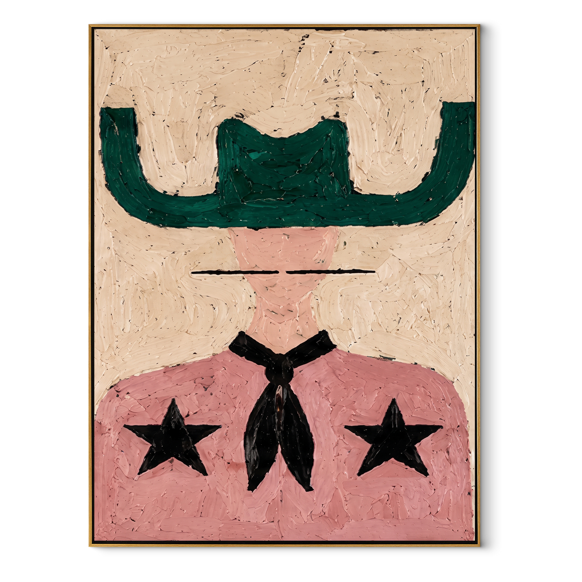 Green Brim Shields Stars - Vintage Americana wall art image 2