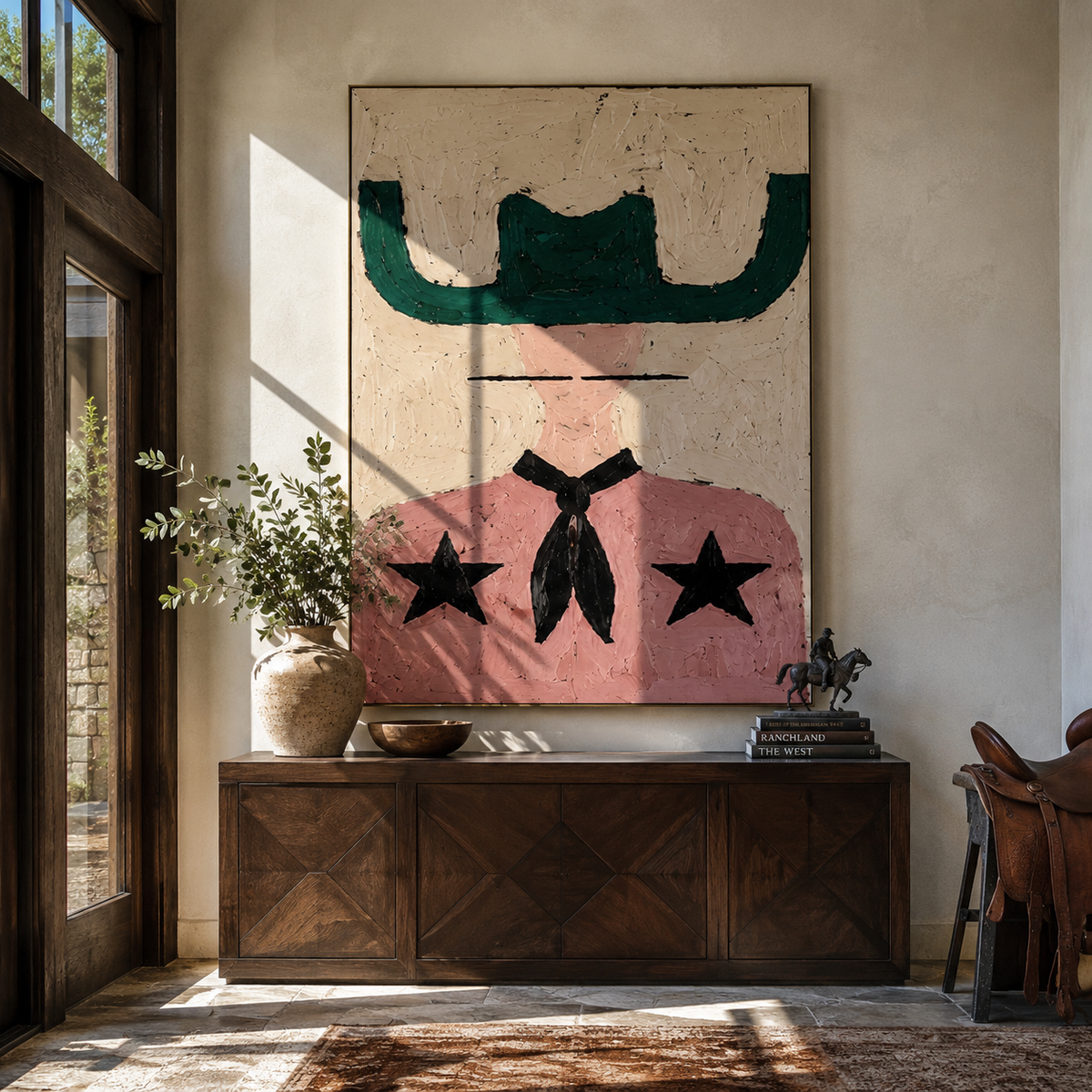 Green Brim Shields Stars - Vintage Americana wall art image 5