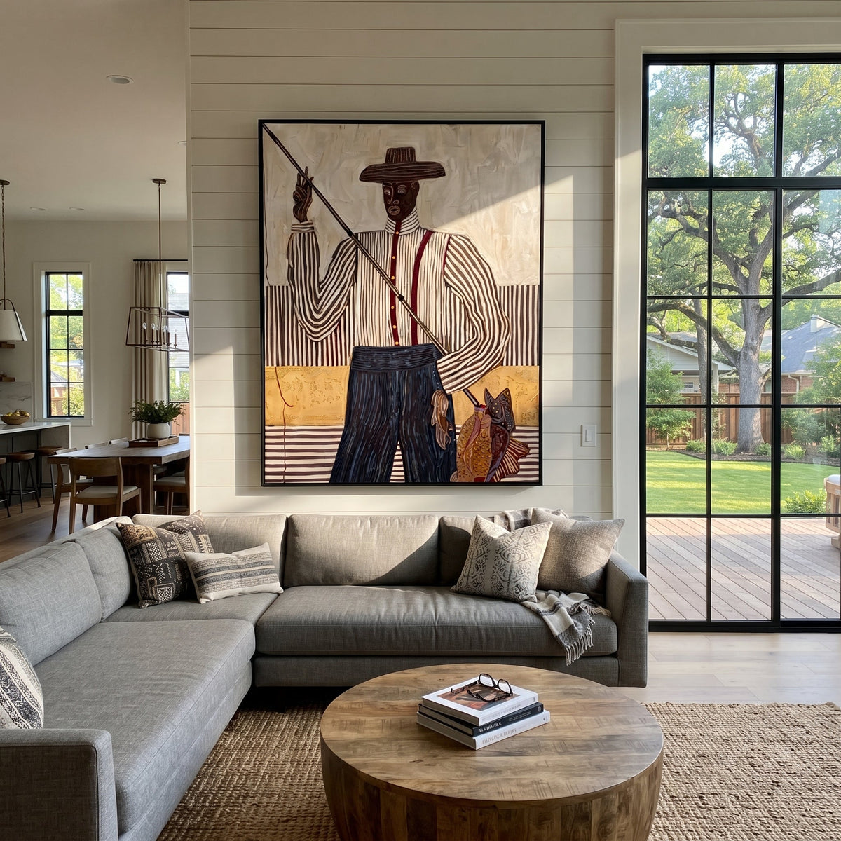Tall Fisher Holds Line - Vintage Americana wall art image 5