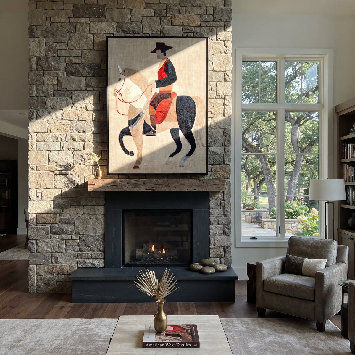 Pale Horse Crosses Silence - Vintage Americana wall art image 1