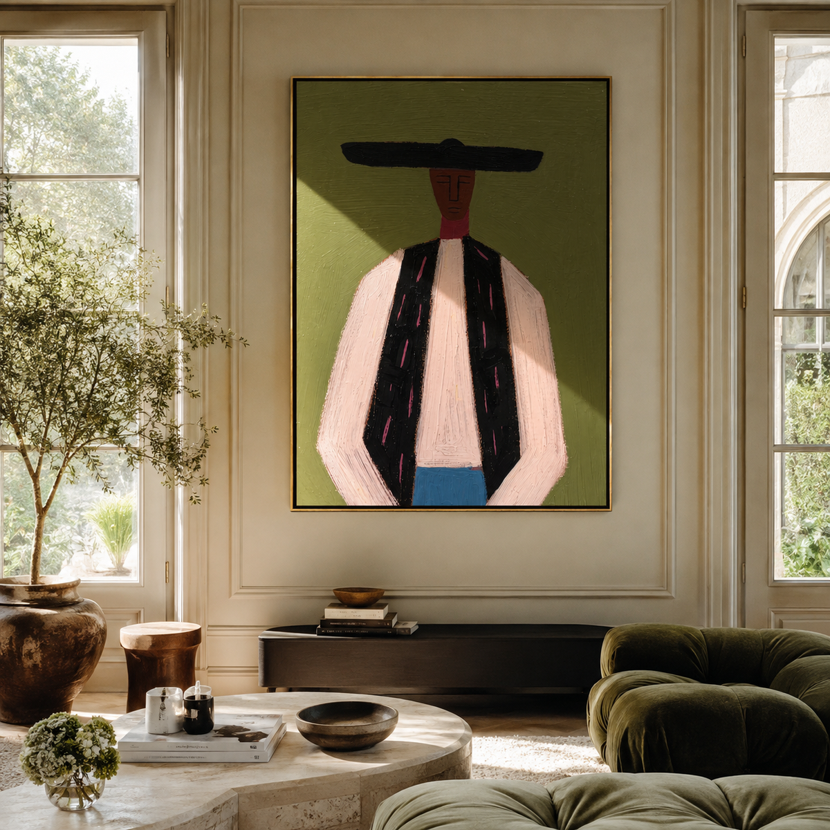 Black Bar Meets Linen - Vintage Americana wall art image 1