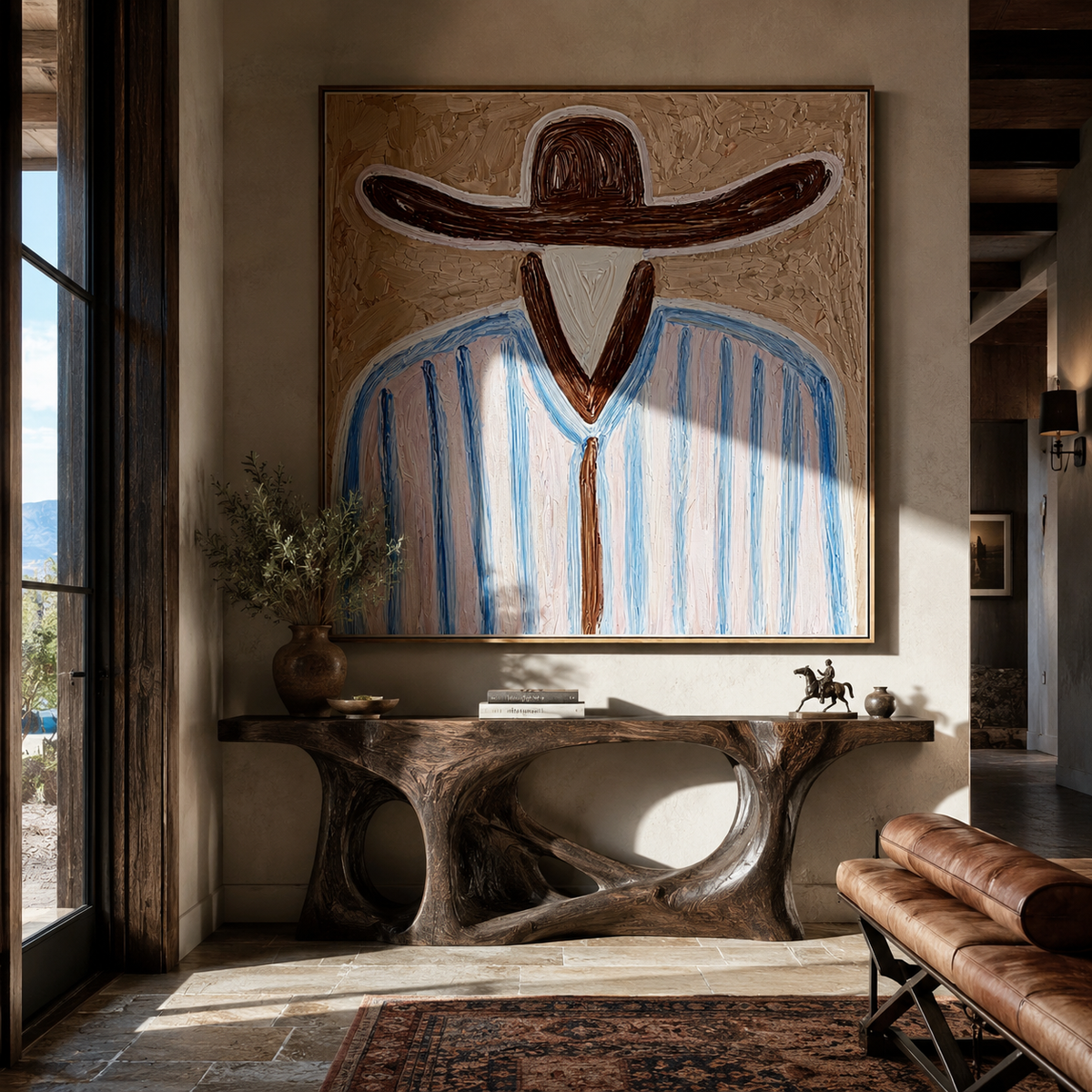 Brown Brim Meets Sky - Vintage Americana wall art image 6