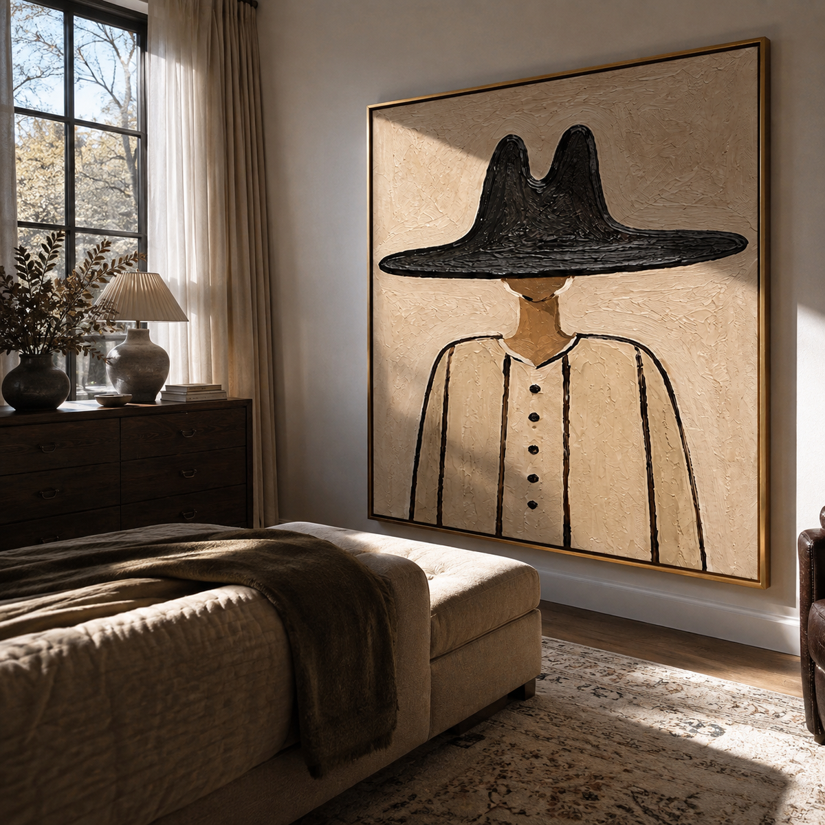 Black Peak Grounds Linen - Vintage Americana wall art image 4