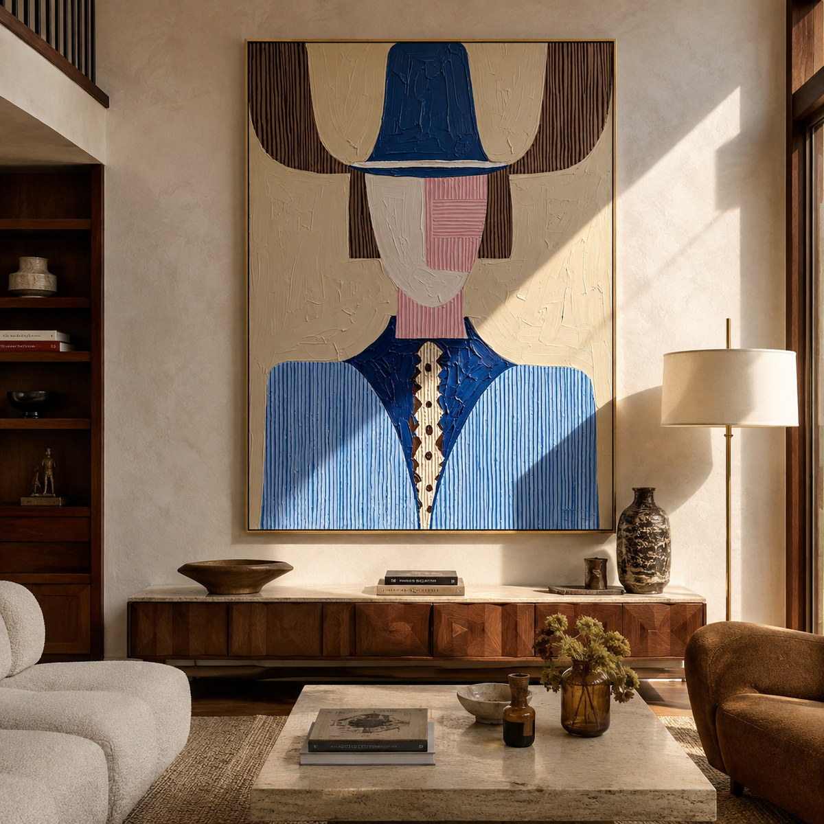 Blue Crown Meets Pink - Vintage Americana wall art image 4
