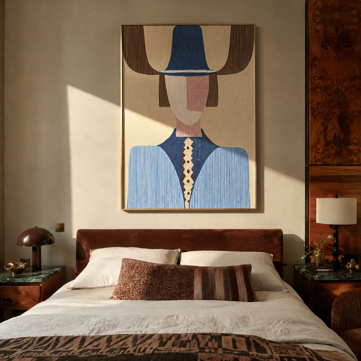 Blue Crown Meets Pink - Vintage Americana wall art image 6