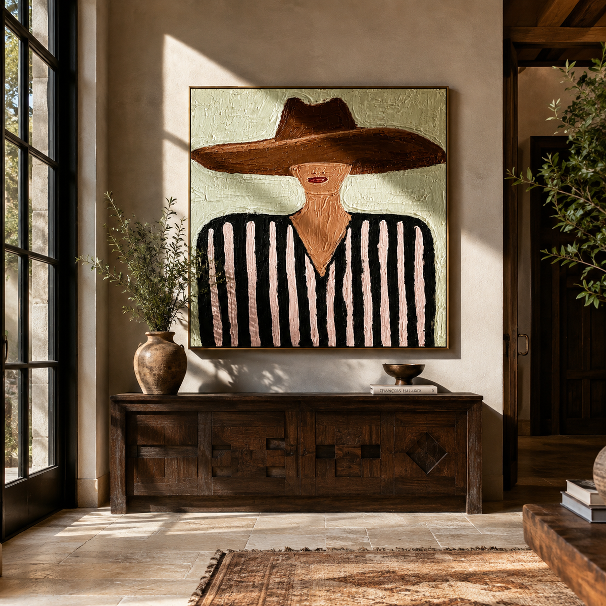Brown Brim Meets Mint - Vintage Americana wall art image 3