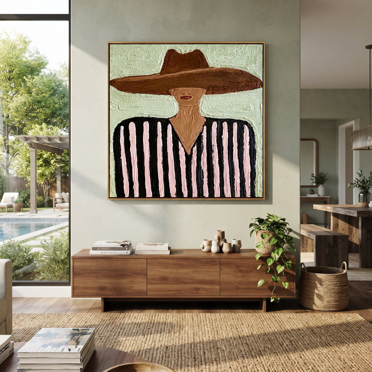 Brown Brim Meets Mint - Vintage Americana wall art image 5