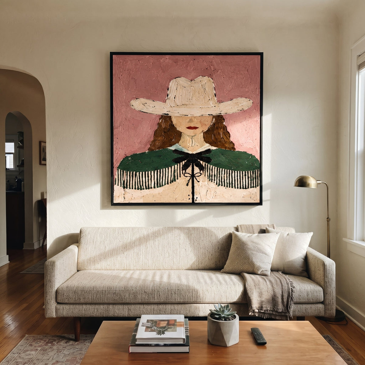 White Hat Guards Curls - Vintage Americana wall art image 4