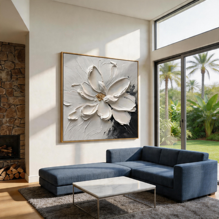 "Grounded Rhythm" – Textured Abstract Totem Column Canvas Art | Modern Entrance Statement Piece
