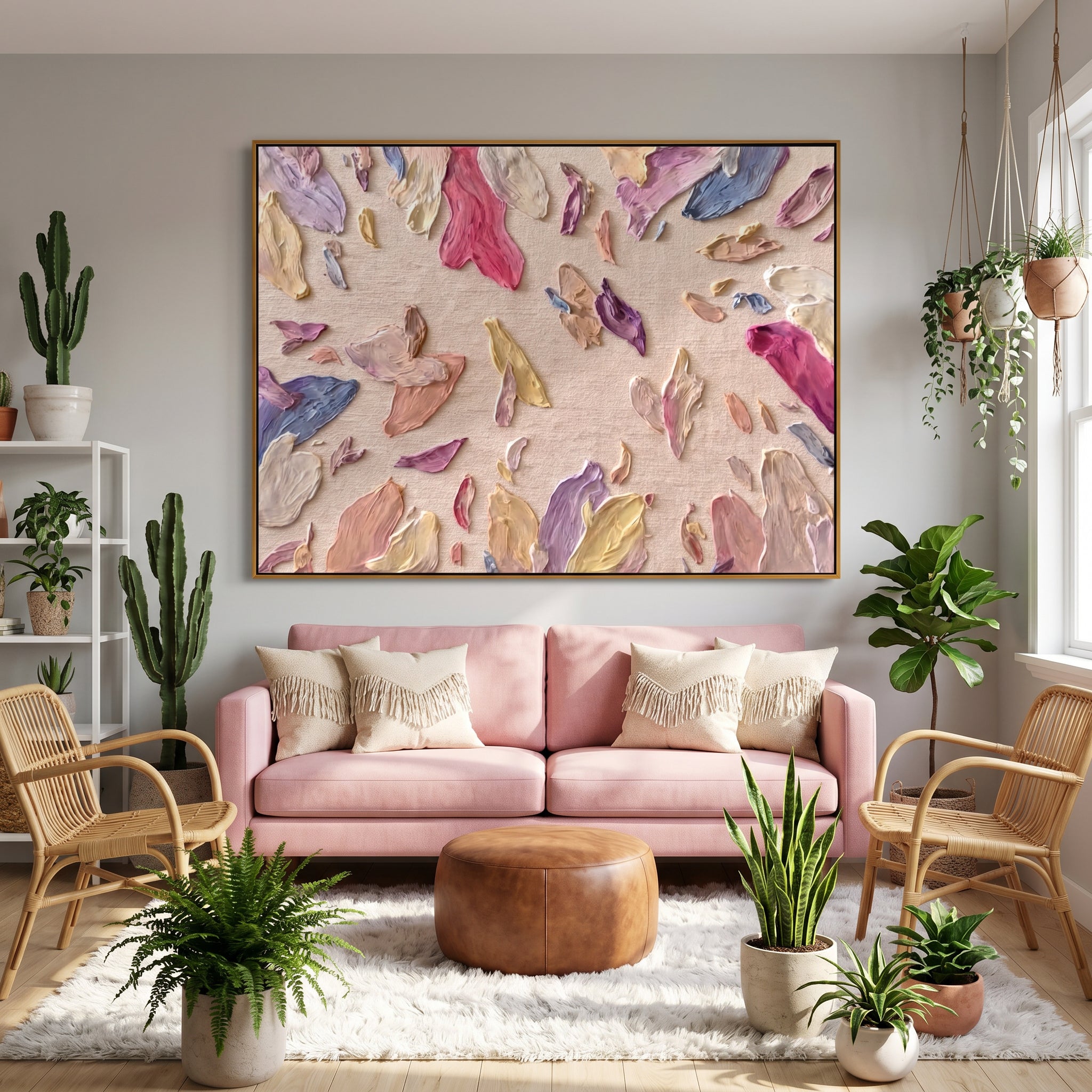 "Golden Muse" – Modern Heavy Impasto Gilded Abstract | Sophisticated Hallway Statement Art