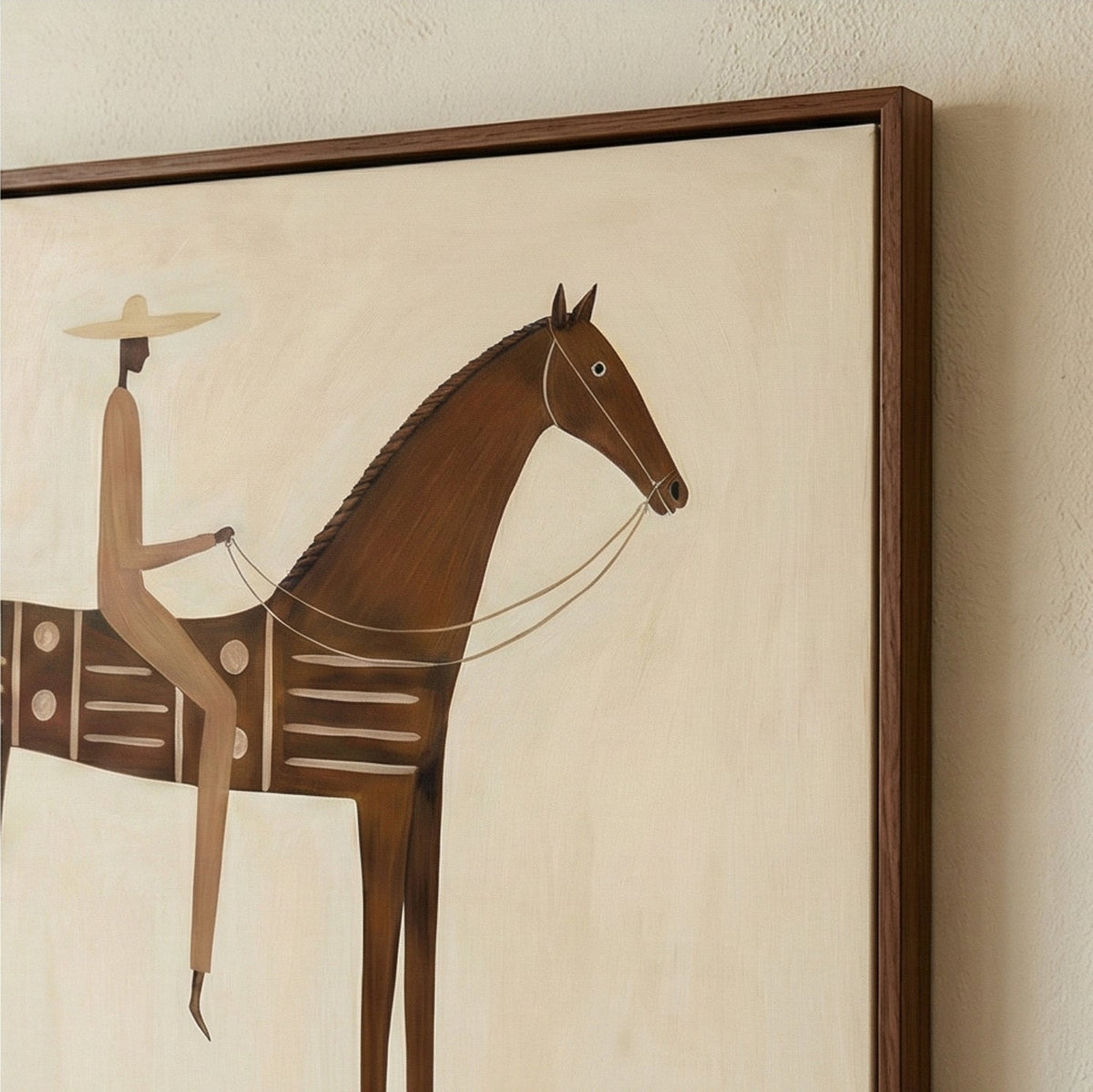 "Paired Reveries" - Modern Heavy Impasto Western Animal Artwork | Golden Palette Knife Painting | Luxury Two-Panel Vertical Wall Art #YK 1606