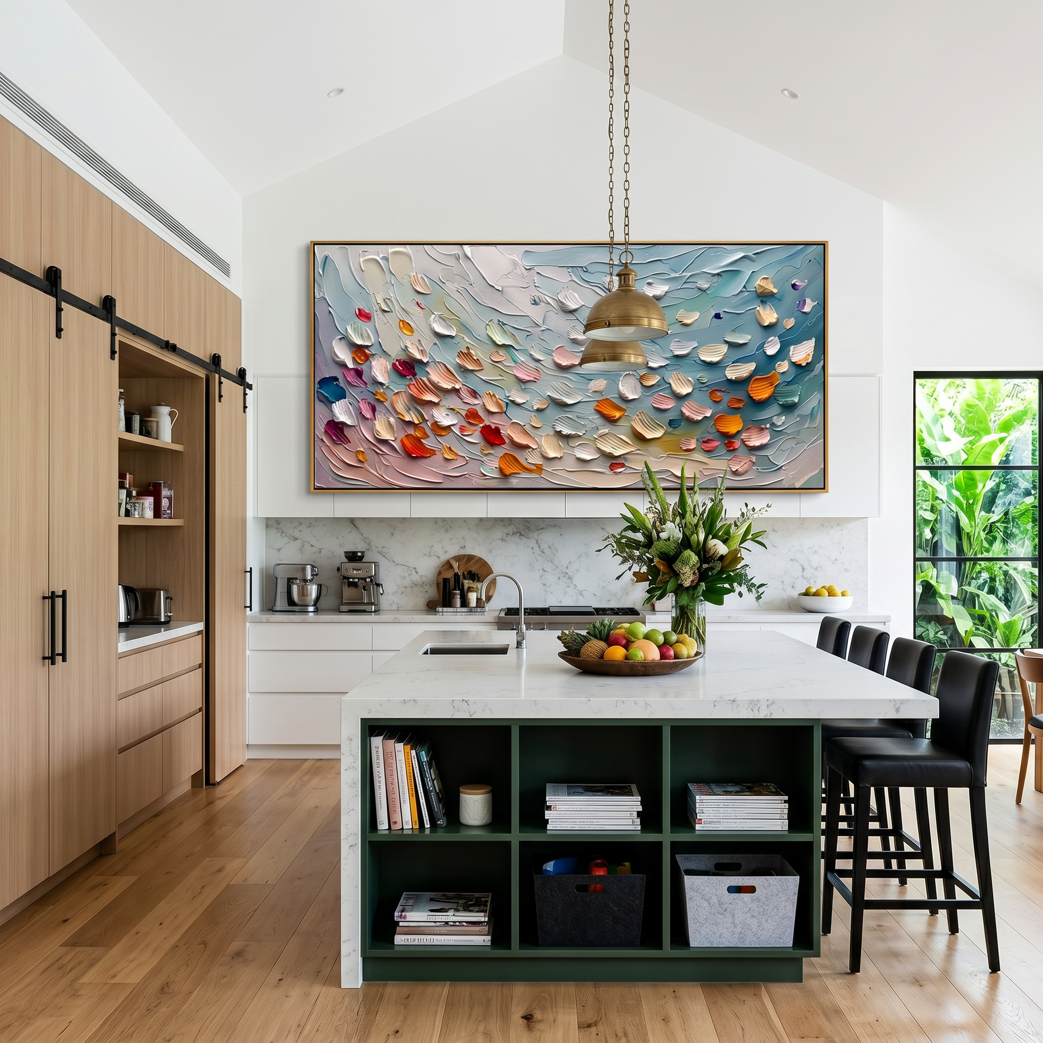"Ancient Rhythm" – Heavy Impasto Earth-Tone Abstract Painting | Modern Dining Room Statement Art