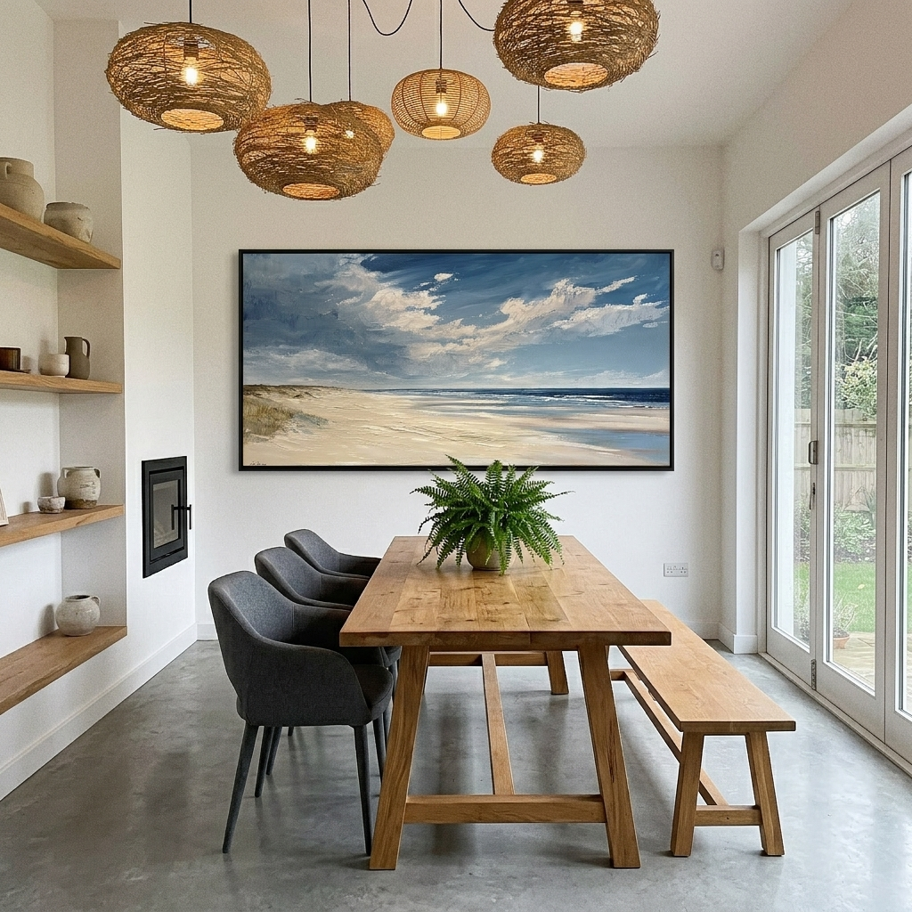 "Endless Serenity" – Impressionist Coastal Seascape Canvas Art | Relaxing Living Room Wall Decor