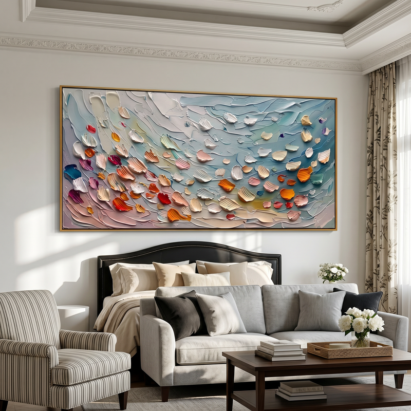 "Ancient Rhythm" – Heavy Impasto Earth-Tone Abstract Painting | Modern Dining Room Statement Art