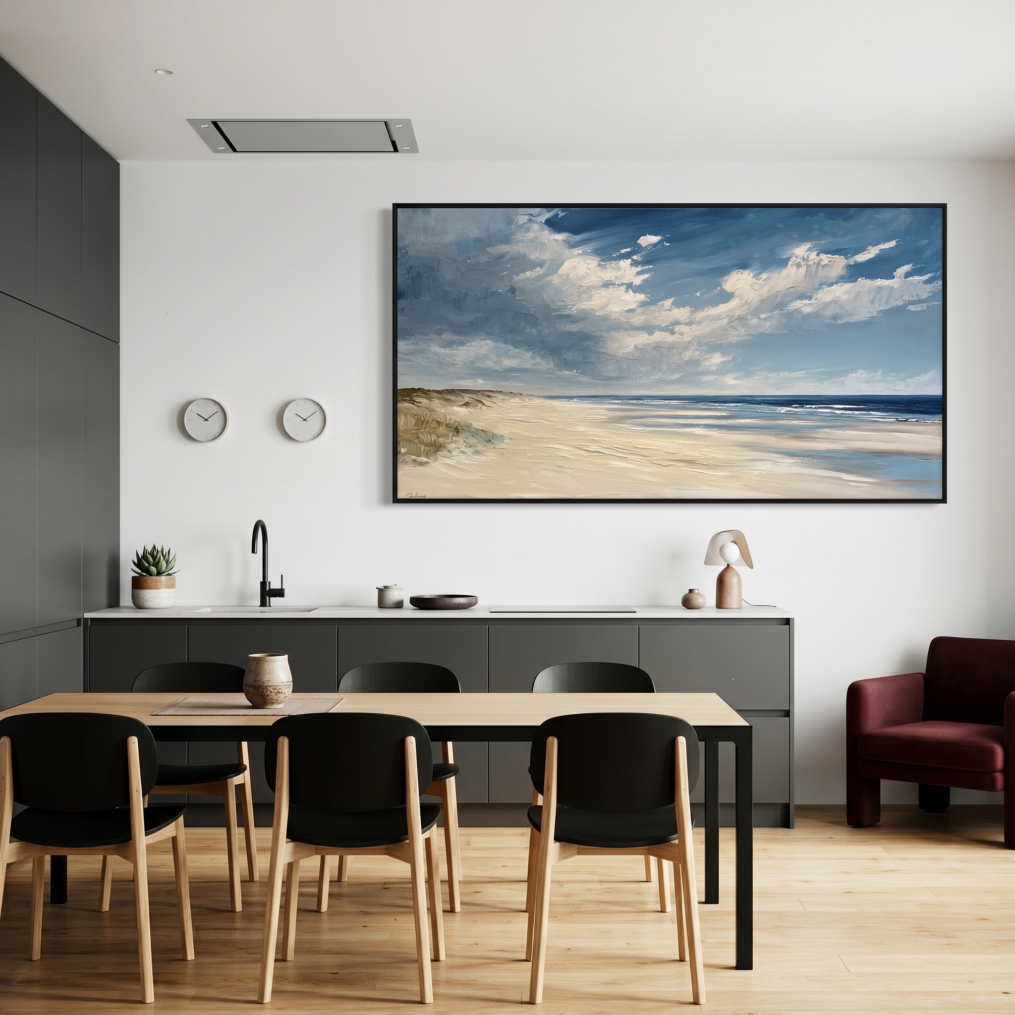 "Endless Serenity" – Impressionist Coastal Seascape Canvas Art | Relaxing Living Room Wall Decor