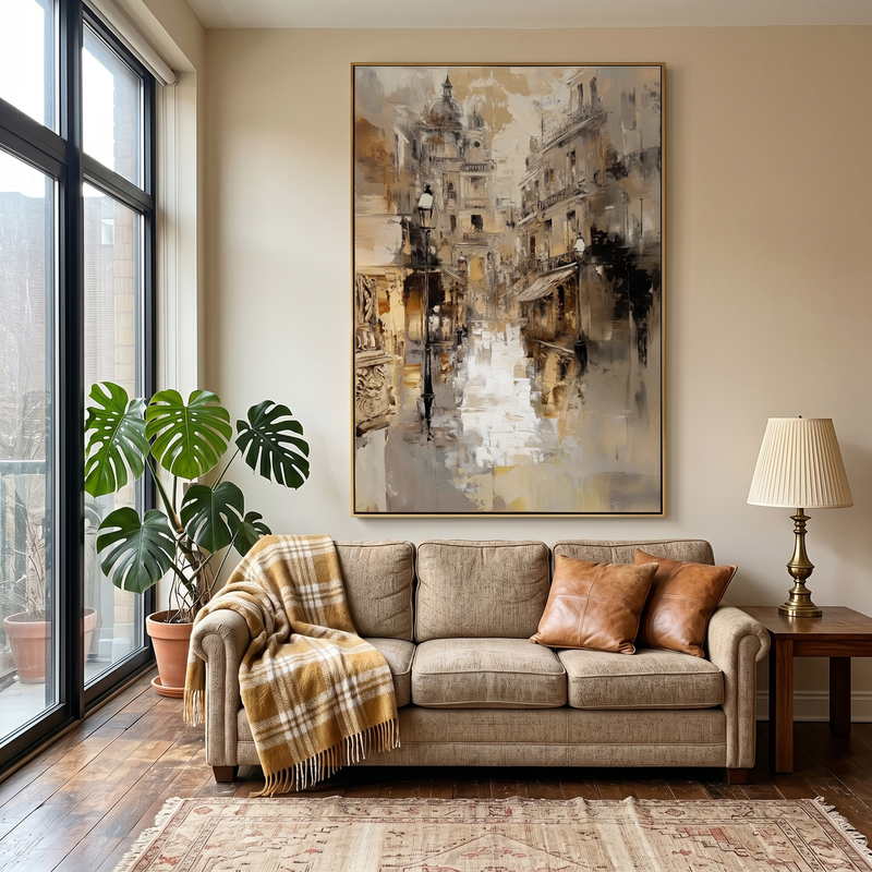"Prism Drift" – Modern 3D Heavy Impasto Abstract | Rhythmic Coastal Wall Art