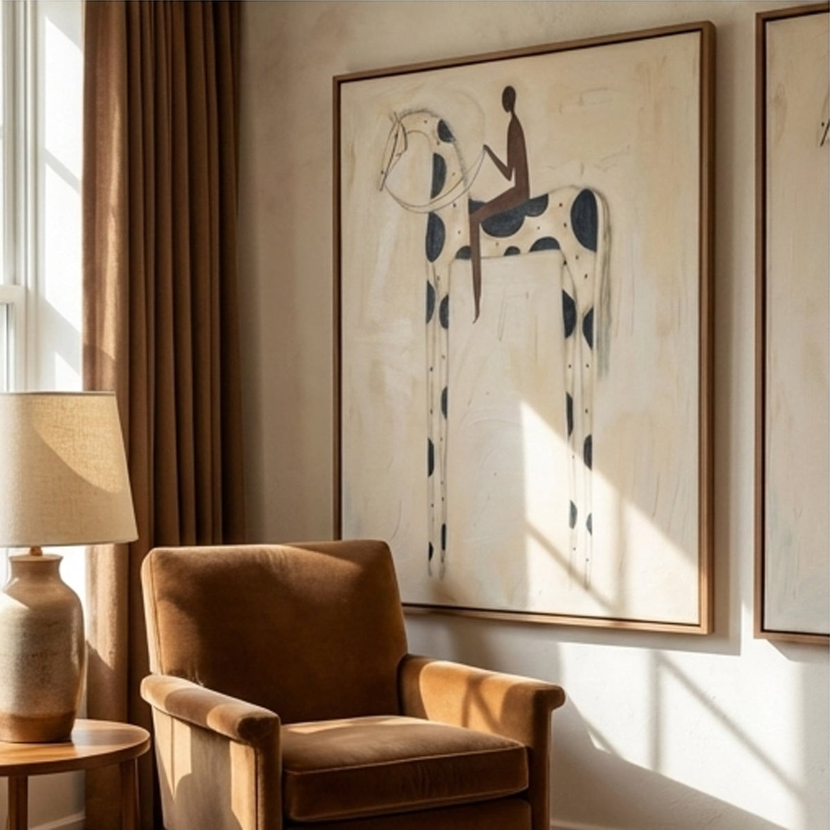 "Twin Nocturnes" - Modern Heavy Impasto Abstract Artwork | Golden Palette Knife Painting | Luxury Two-Panel Vertical Wall Art #YK 1607