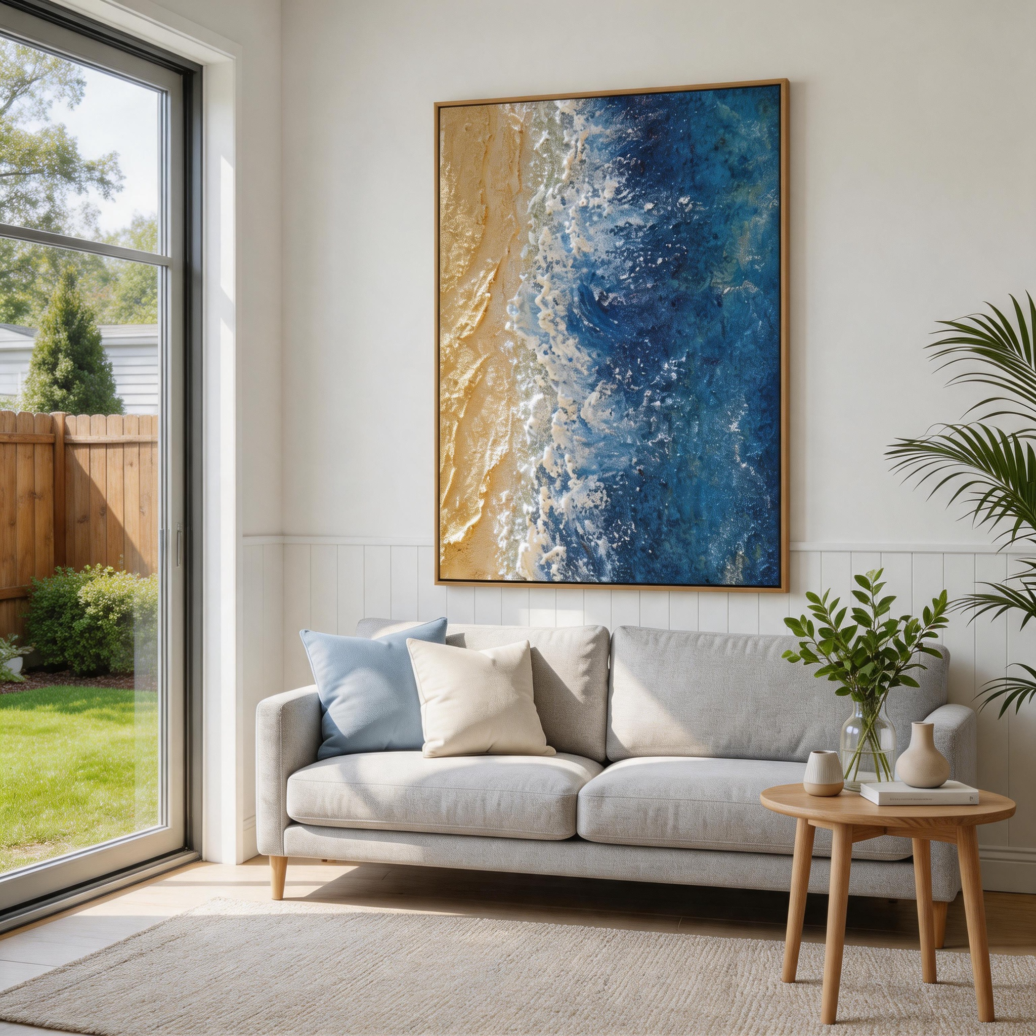 "Silent Sands" – Minimalist Zen 3D Relief Raked Art | Meditative Bedroom Decor