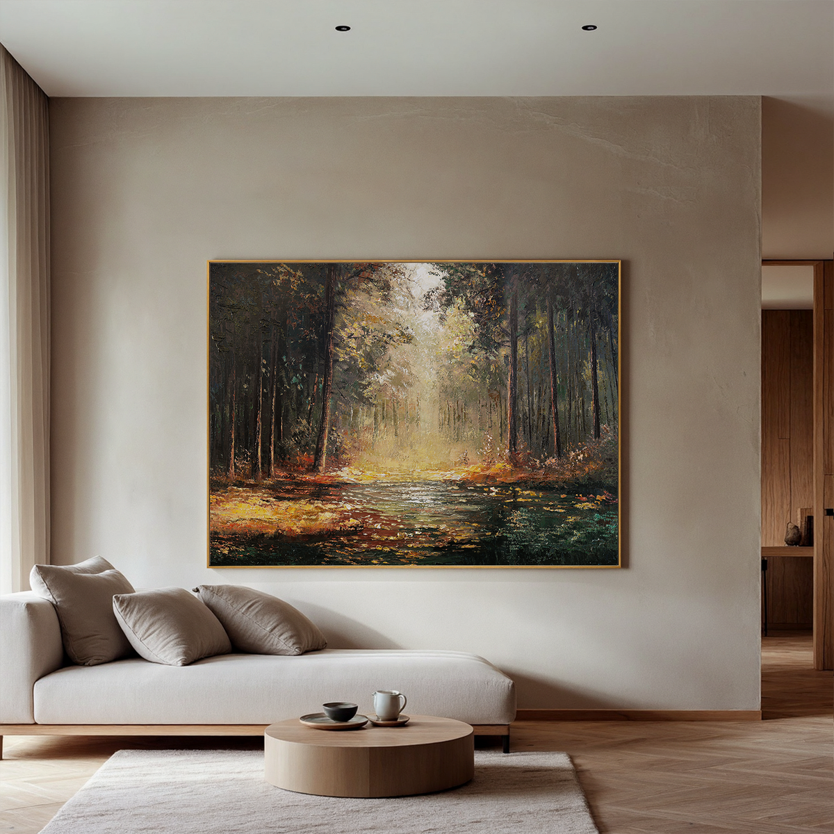 "Mocha Bloom" - 3D Heavy Impasto Botanical | Brown Botanical Art Statement Art