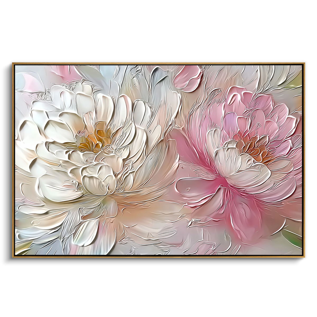 "White Echo" - 3D Heavy Impasto Plaster Relief | White Plaster Texture Statement Art
