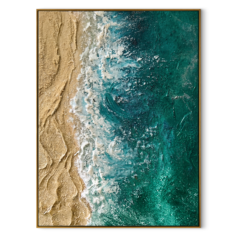 "Dreamy Reflections" – Modern Stylized Forest & Water Canvas | Serene Wilderness Decor