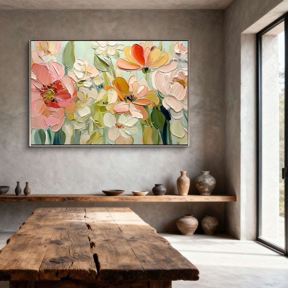 "Linen Form" - 3D Heavy Impasto Plaster Relief | Beige Plaster Texture Statement Art