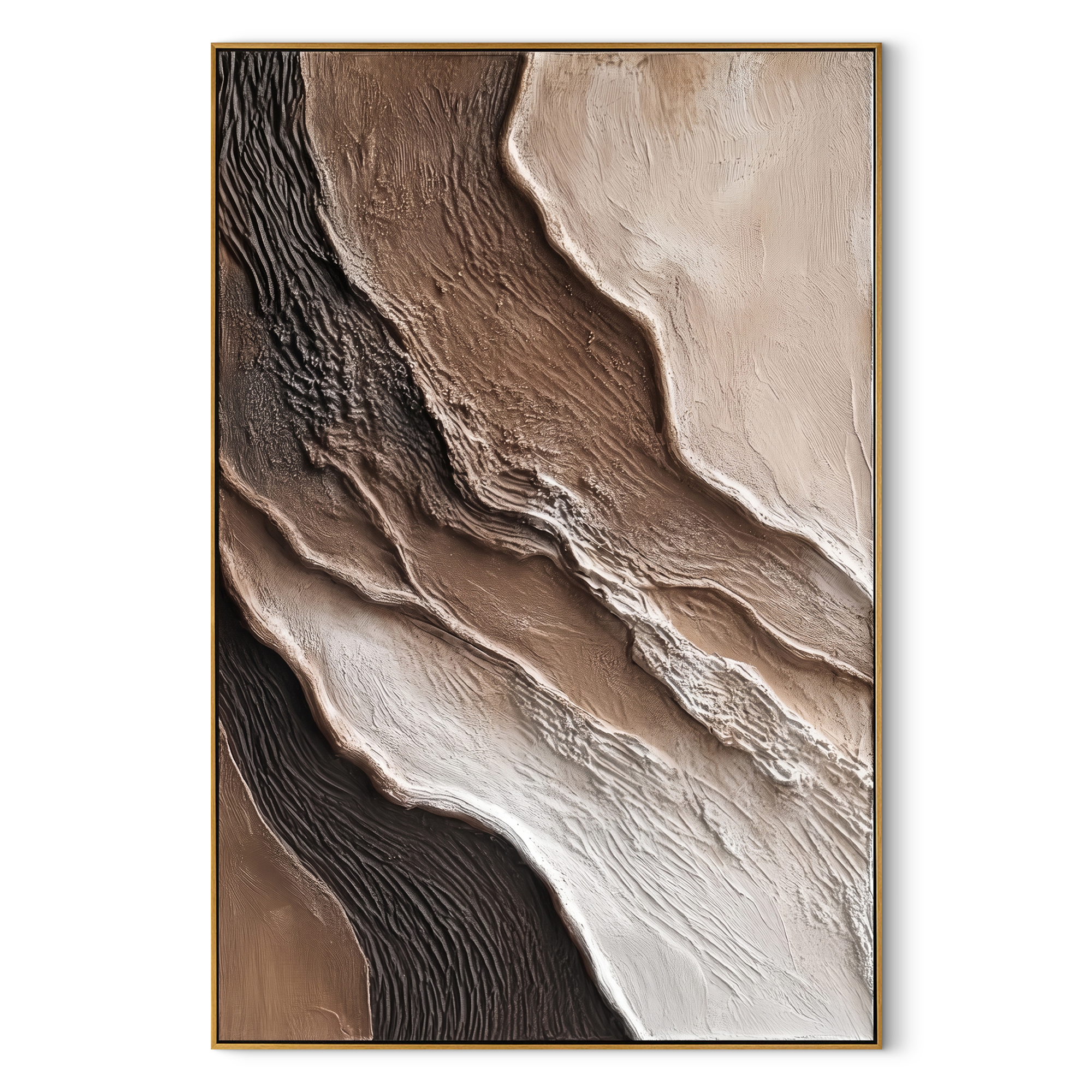 "Resilient Pulse" – Modern Sculptural Impasto Rose | Moody Master Suite Statement Art