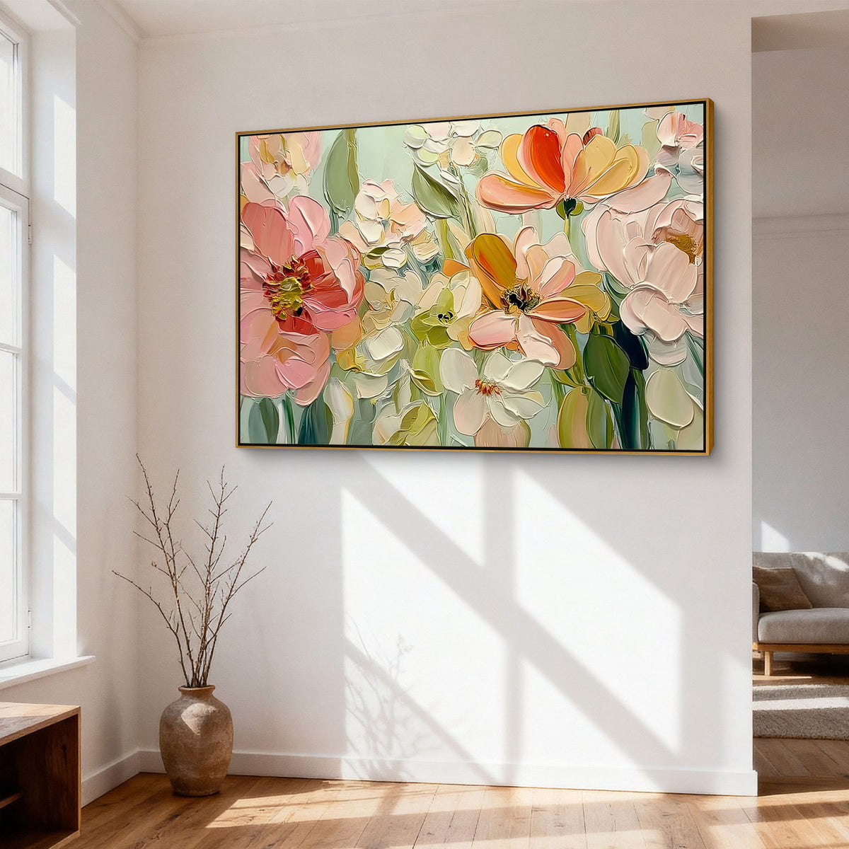 "Linen Form" - 3D Heavy Impasto Plaster Relief | Beige Plaster Texture Statement Art