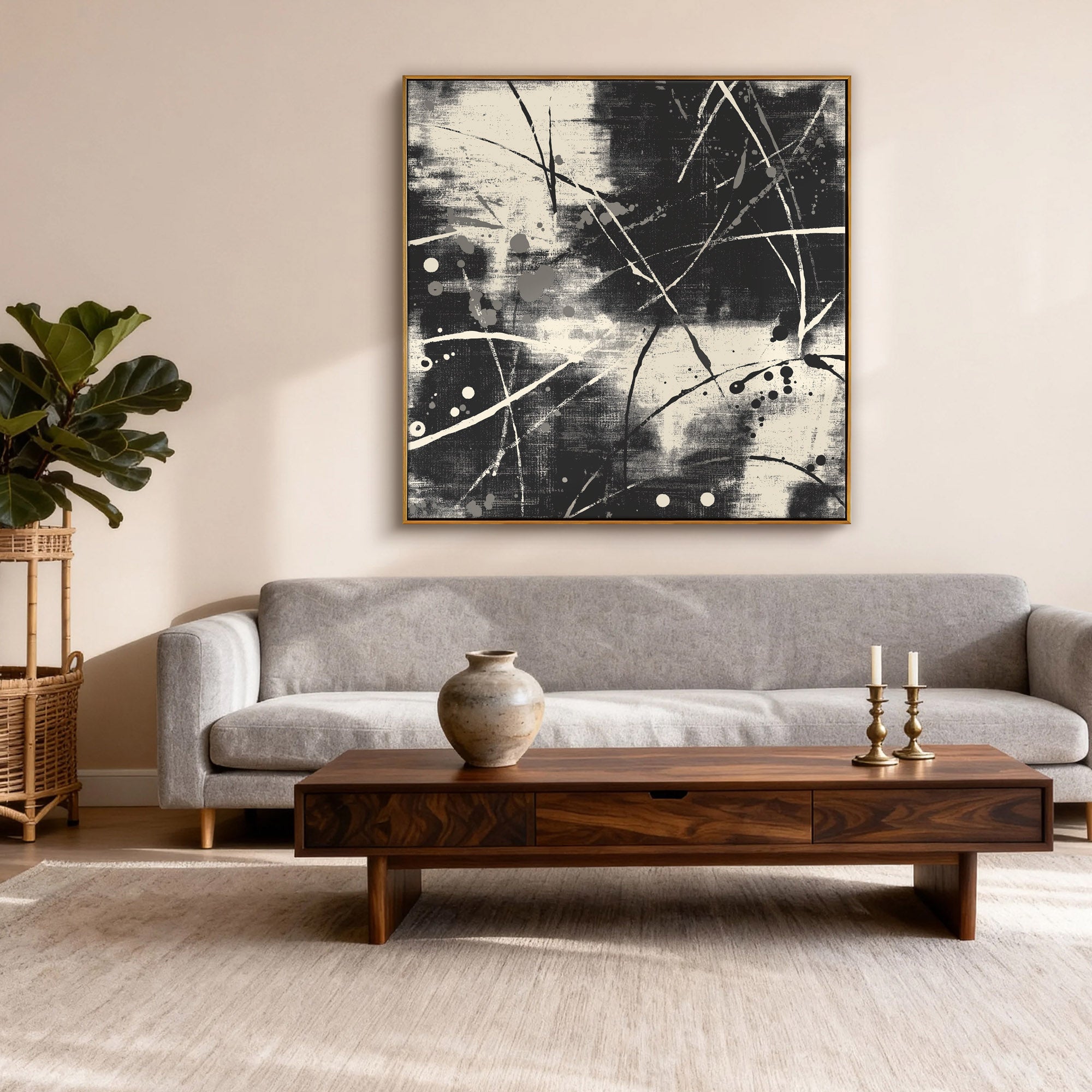 Abstract Canvas Art #YK023