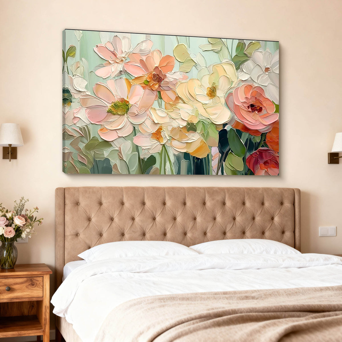 "Sand Dream" - 3D Heavy Impasto Plaster Relief | Beige Plaster Texture Statement Art