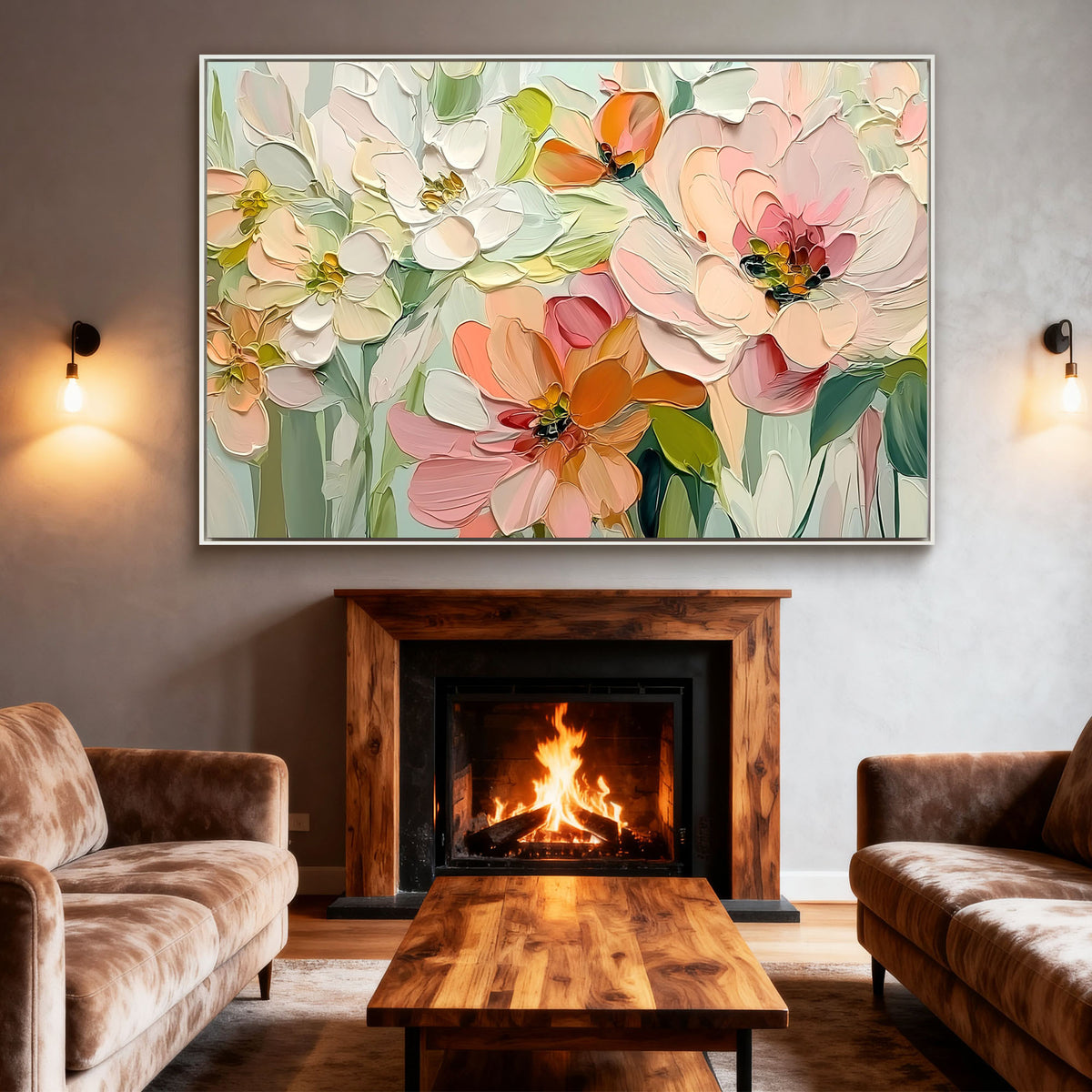 "Wheat Form" - 3D Heavy Impasto Plaster Relief | Beige Plaster Texture Statement Art