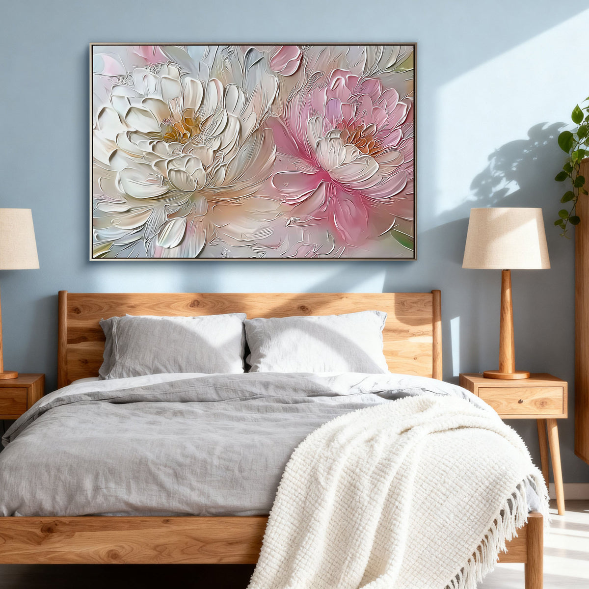 "White Echo" - 3D Heavy Impasto Plaster Relief | White Plaster Texture Statement Art
