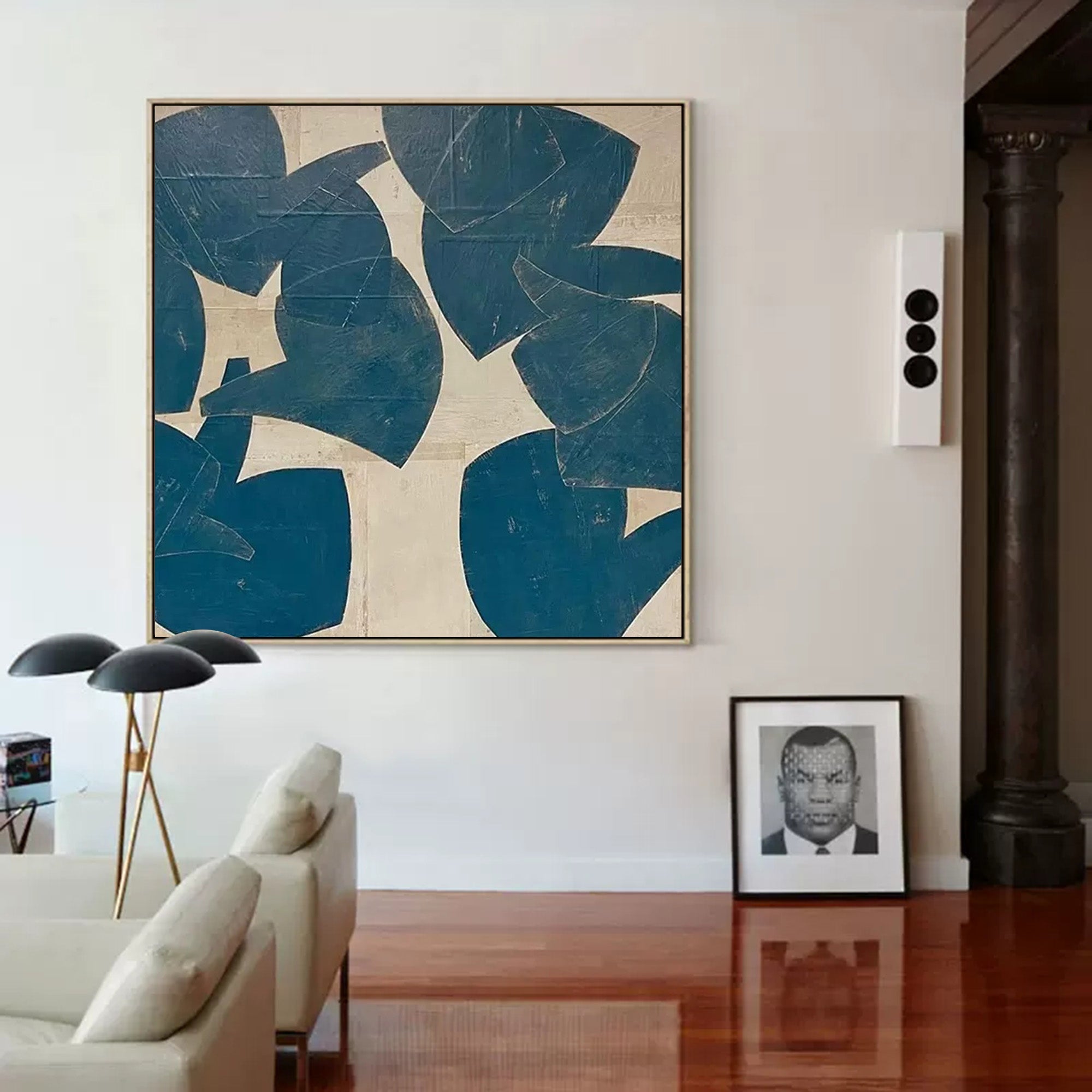 "Primary Rhythm" – Bold High-Gloss Abstract Expressionist Canvas | Modern Living Room Statement Art
