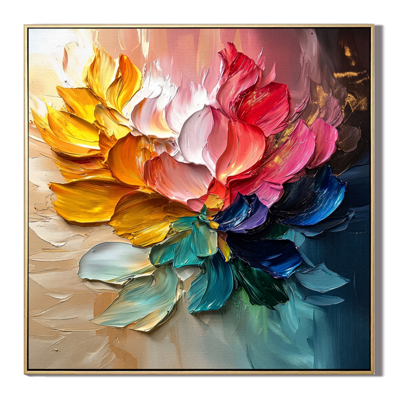 "Silent Symmetry" – Modern Wabi-Sabi Geometric Impasto Painting | Sophisticated Hallway Statement Art