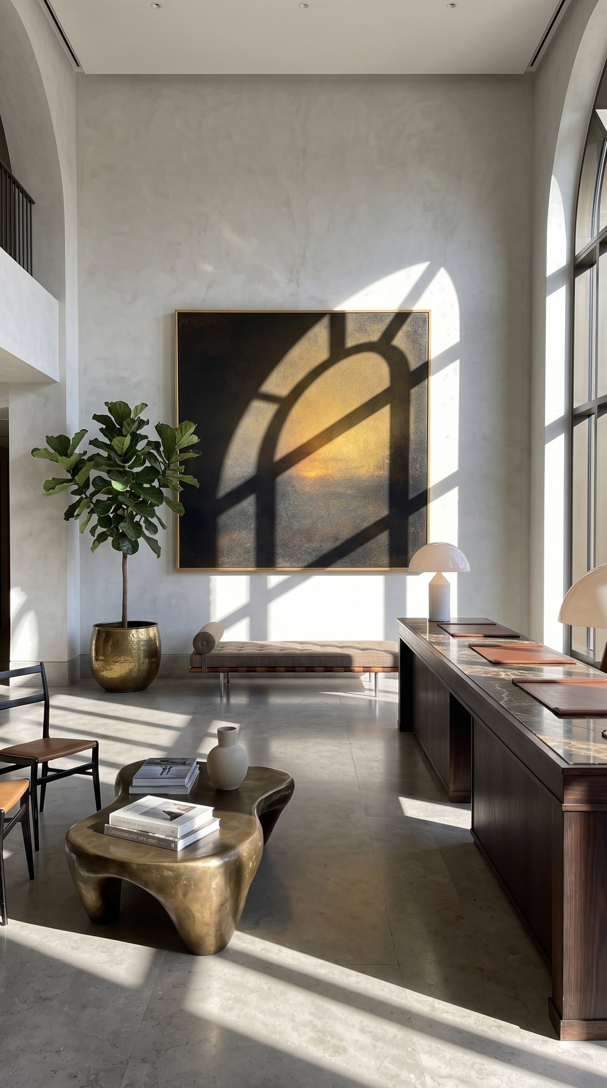 "Amber Nocturne" - Dark Abstract Glow Painting | Black Brown & Gold Square Wall Art