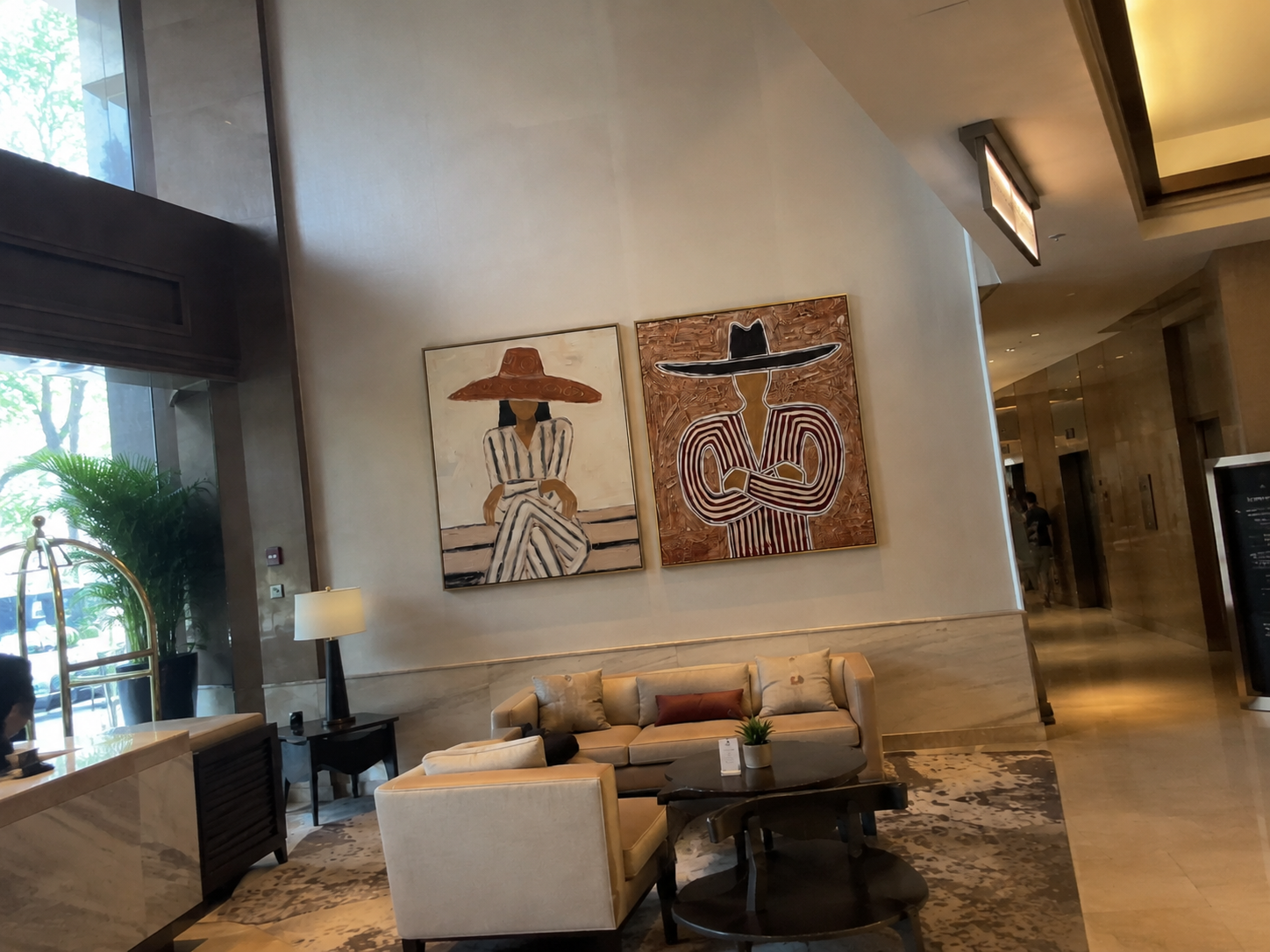 Twin Matador Poise – Textured Figurative Oil Painting Set|3D Textured Western Figurative Painting | Warm Terracotta & Charcoal Square Wall Art#yk600