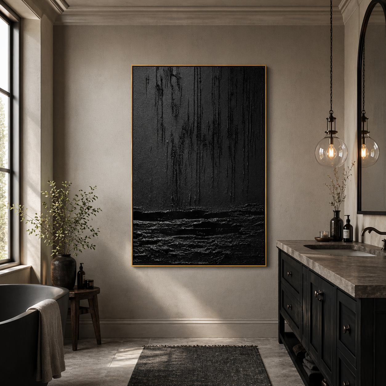 "Terra Gateway" – Sculptural Sage & Terracotta Impasto | Organic Modern Statement Art