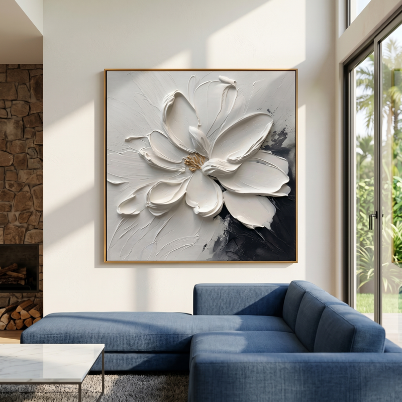 "Grounded Rhythm" – Textured Abstract Totem Column Canvas Art | Modern Entrance Statement Piece