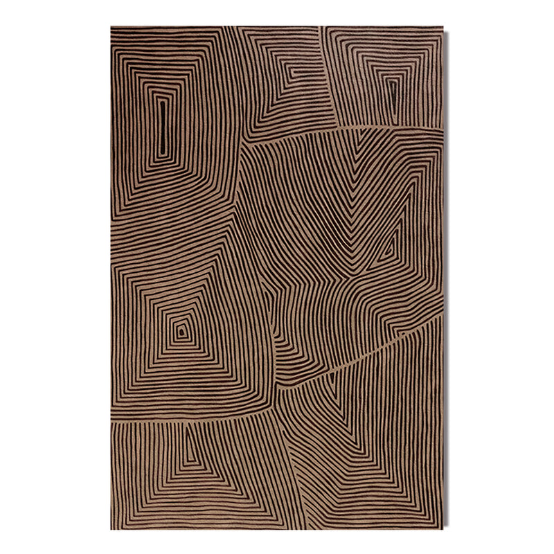 "Terracotta Labyrinth" - 3D Minimalist Wabi-Sabi Geometric Relief | Warm Earth-Tone Statement Art