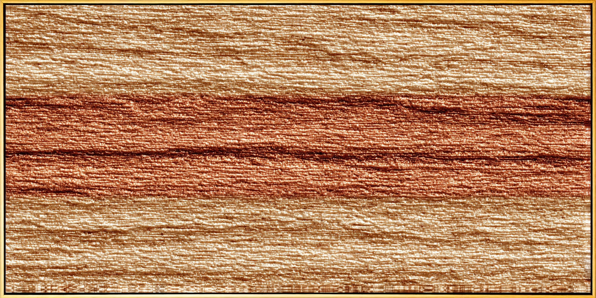 "Earthy Luminous Stripes" – Tactile Minimalist Abstract Art | Metallic Copper & Beige Impasto Wall Decor | Contemporary Horizontal Art#PT 009