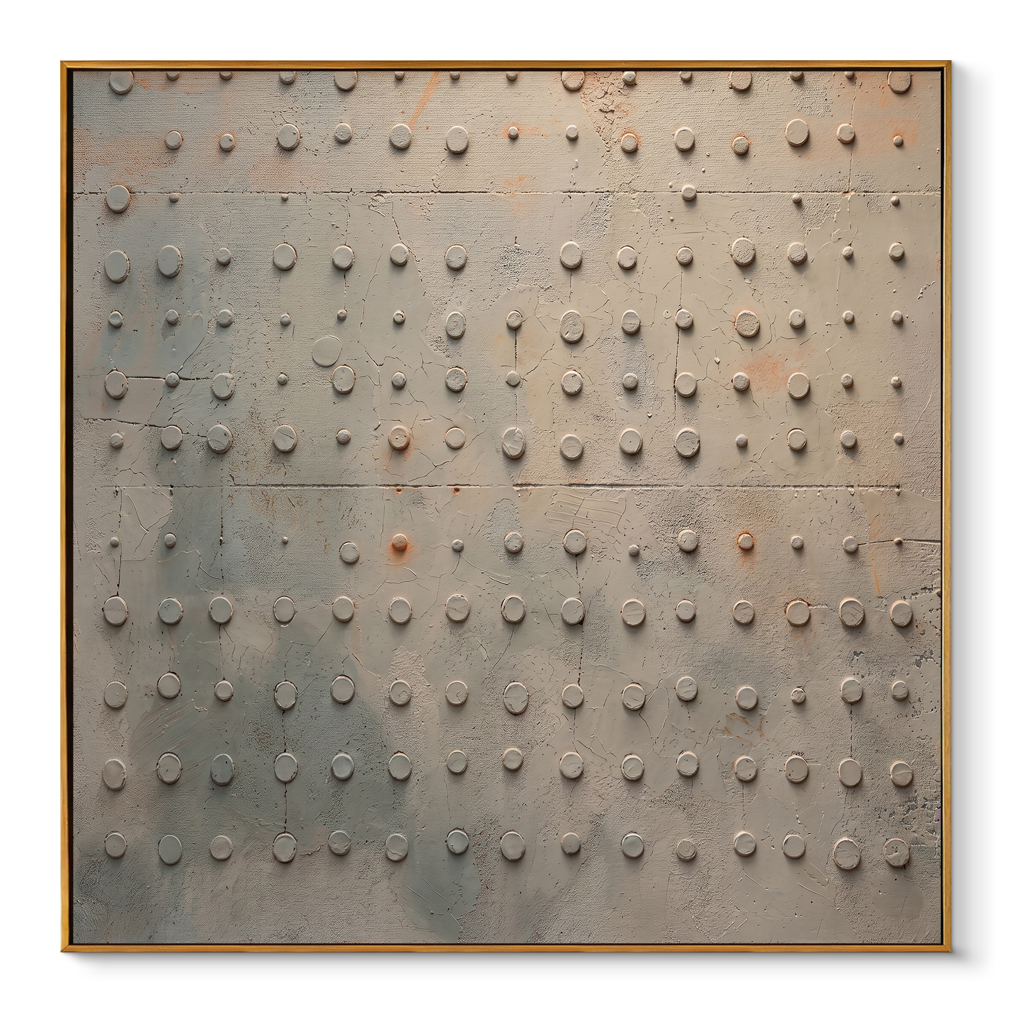 "Industrial Echo" – Minimalist 3D Relief Grid Art | Sophisticated Architectural Wall Decor