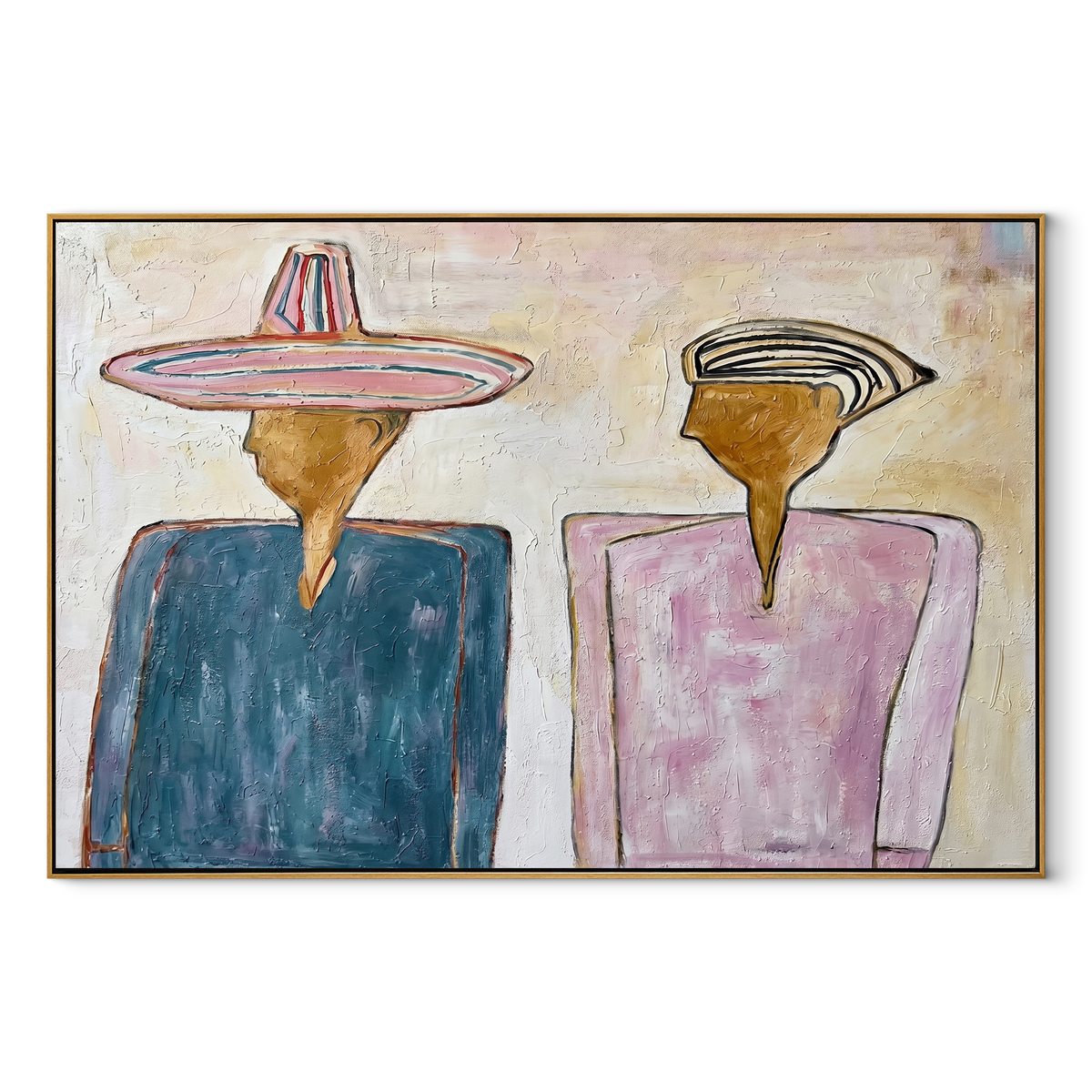 Two Silhouettes Hold Space - Vintage Americana wall art image 2