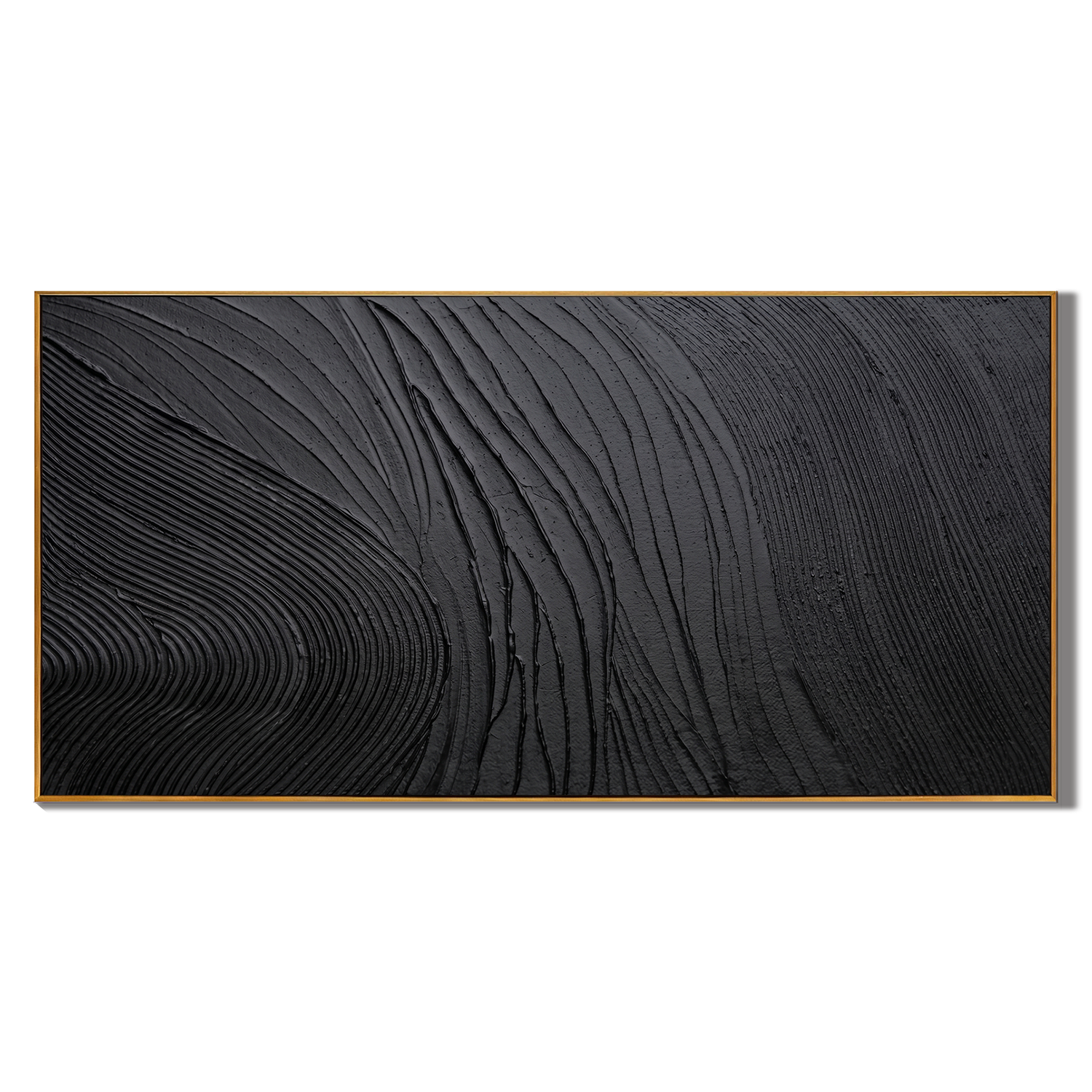 "Ancient Strata" – Gold Leaf & Textured Stucco Geometric Grid | Modern Statement Art