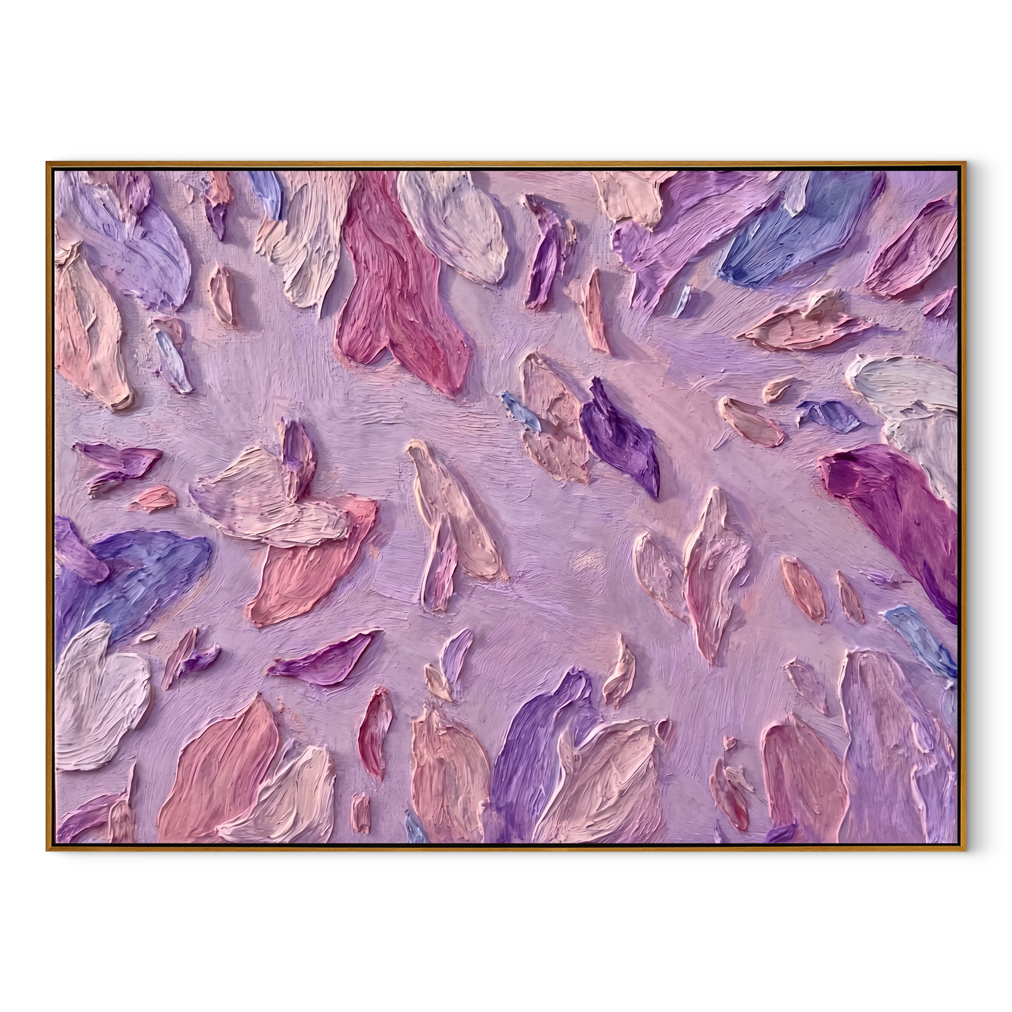 "Lavender Whisper" – Romantic Heavy Impasto Floral Abstract | Ethereal Bedroom Statement Art