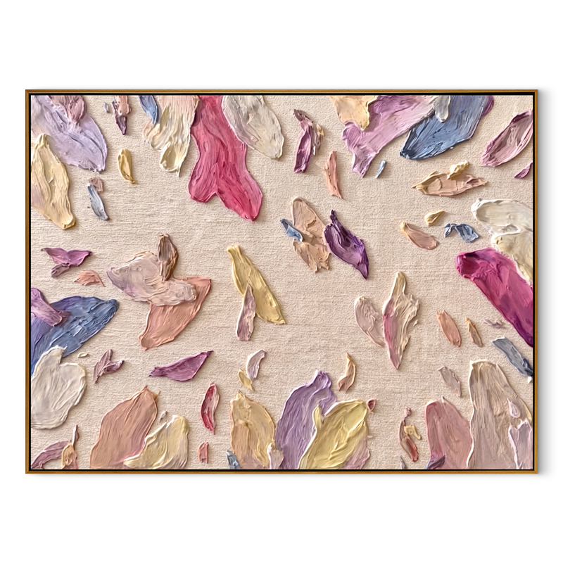 "Golden Muse" – Modern Heavy Impasto Gilded Abstract | Sophisticated Hallway Statement Art