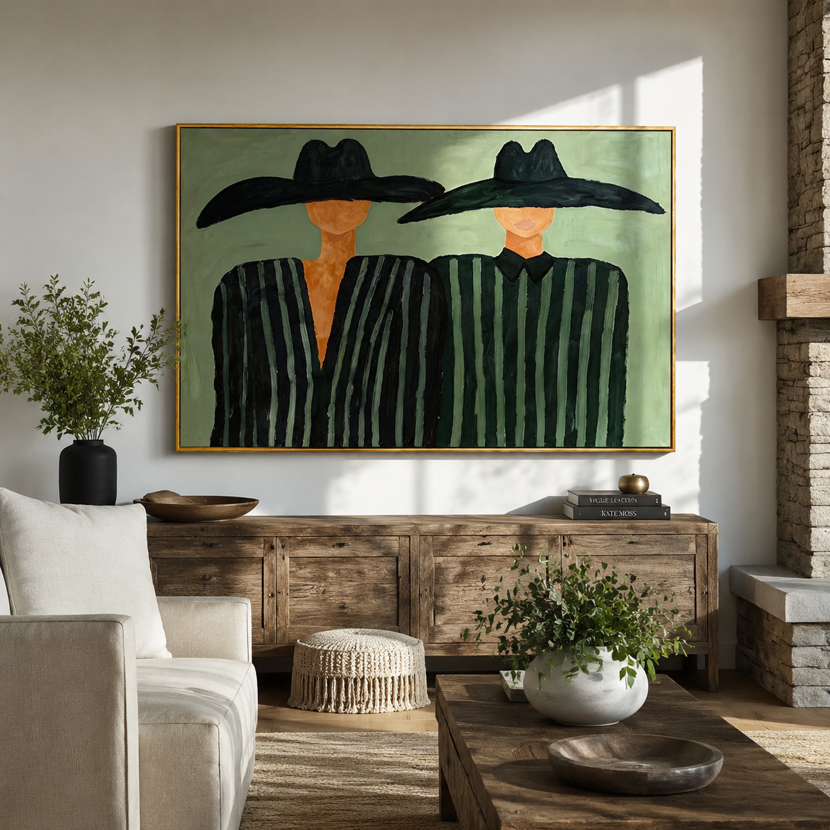 Two Brims Share Green - Vintage Americana wall art image 3