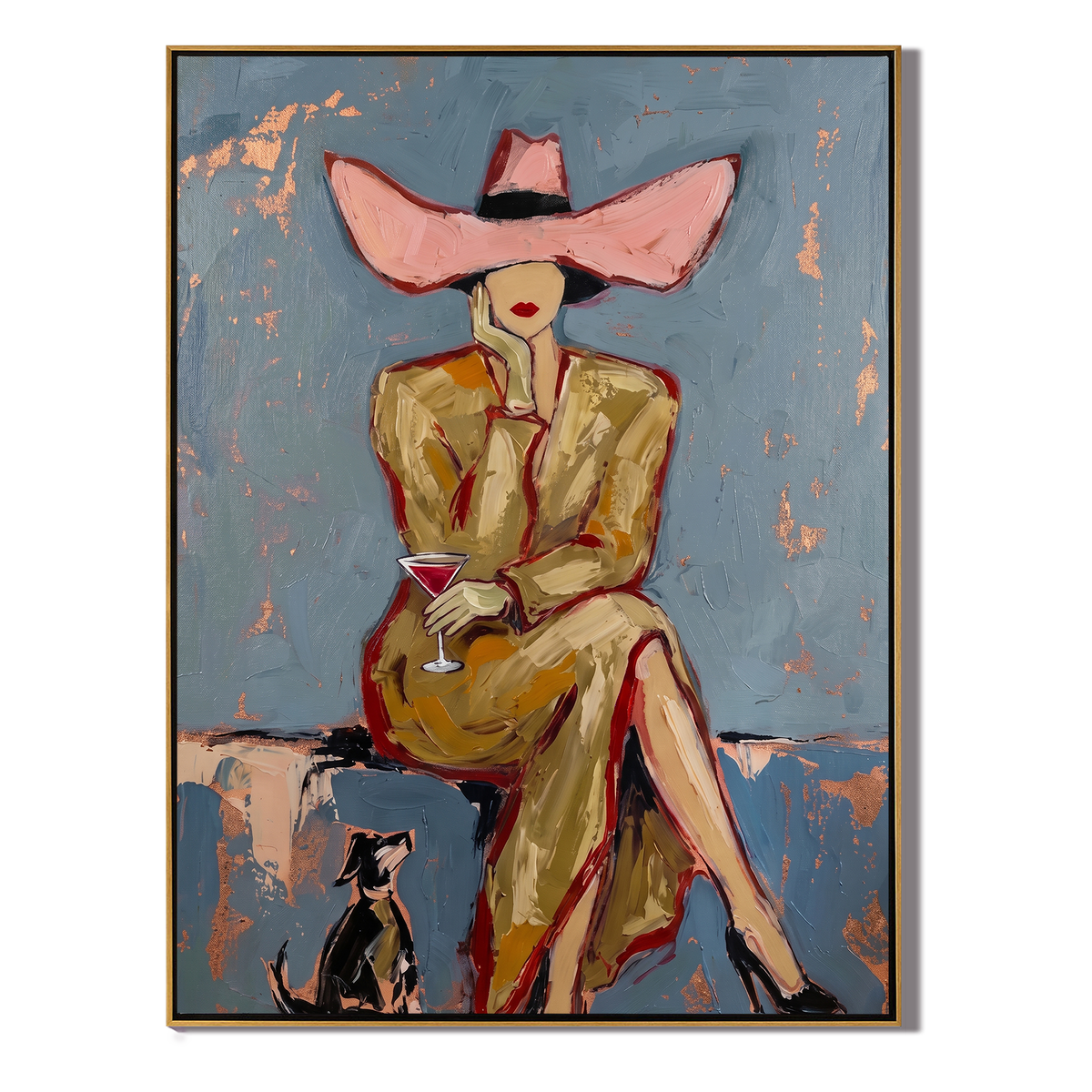 Pink Brim Waits Blue - Vintage Americana wall art image 2