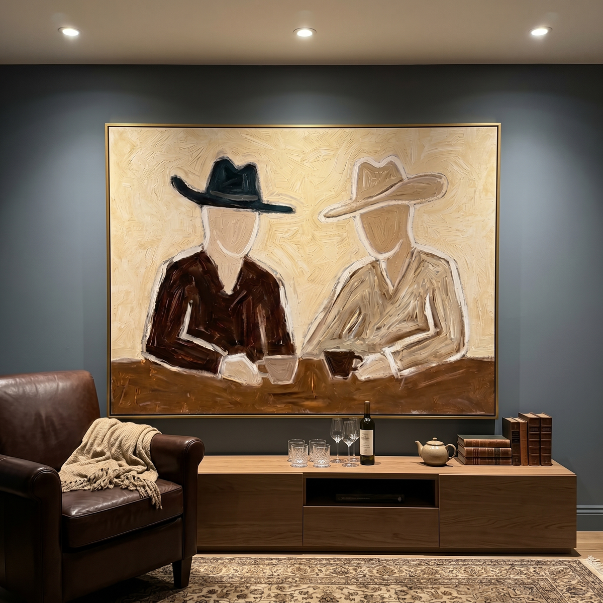 Two Hats Split Morning - Vintage Americana wall art image 4