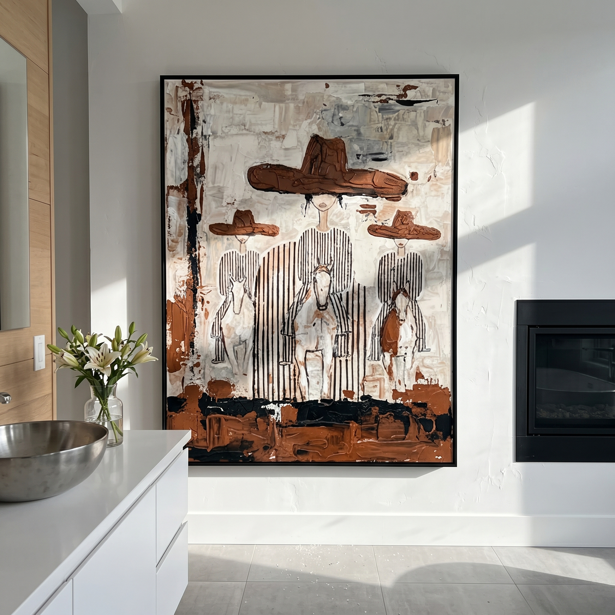 Four Hats Break Through - Vintage Americana wall art image 1
