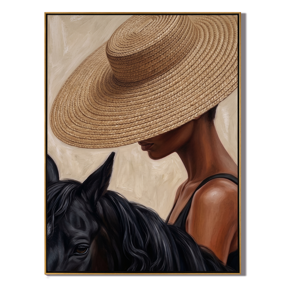 Straw Brim Touches Midnight - Vintage Americana wall art image 2